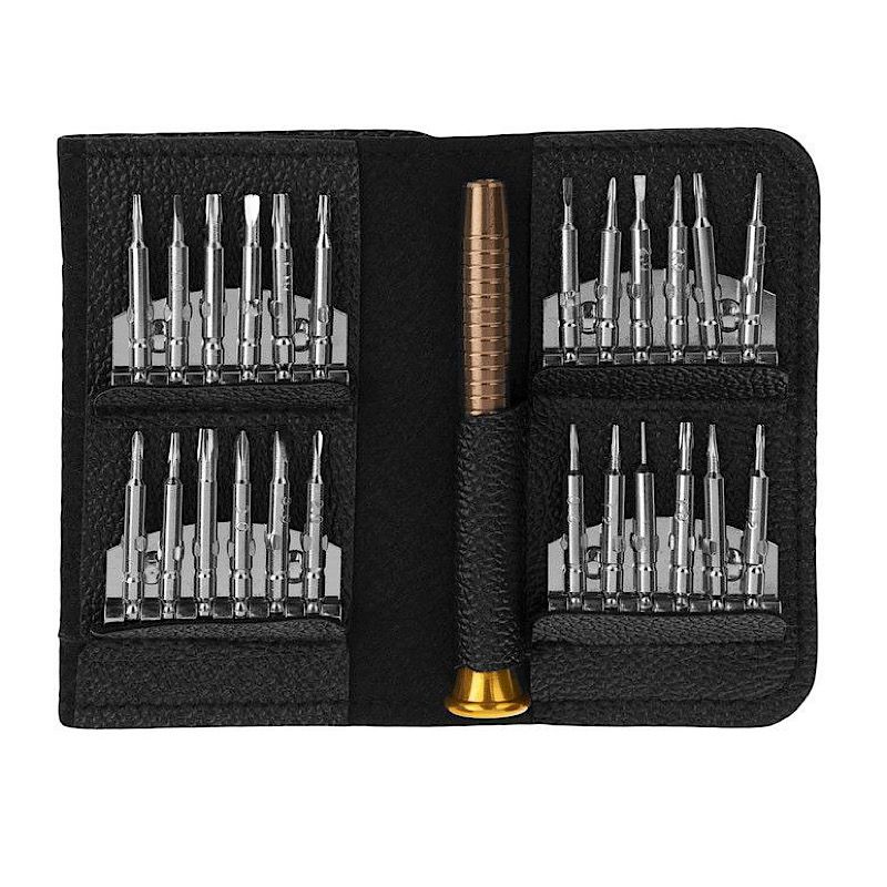 کیف پیچ گوشتی پروفشنال مگنتی 24in1 مدل چرمی