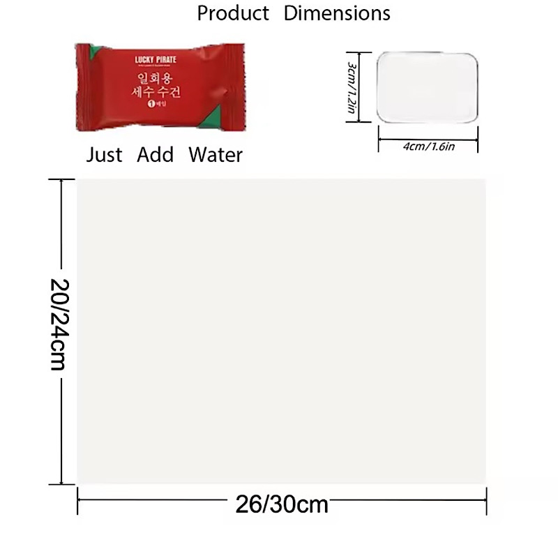 دستمال قرصی بسته 20 عددی