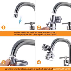 سر شیر شلنگ دار ظرفشویی و روشویی 3 حالته